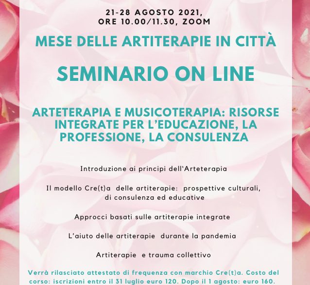 Seminario on line Artiterapie