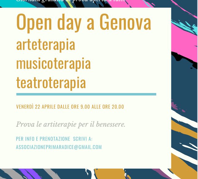 Open day Arteterapia a Genova
